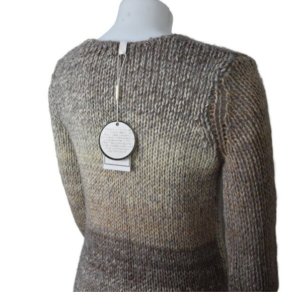 NWT DKR & Co Knit Ombre Wool Blend Sweater Brown Size Small - Picture 7 of 14